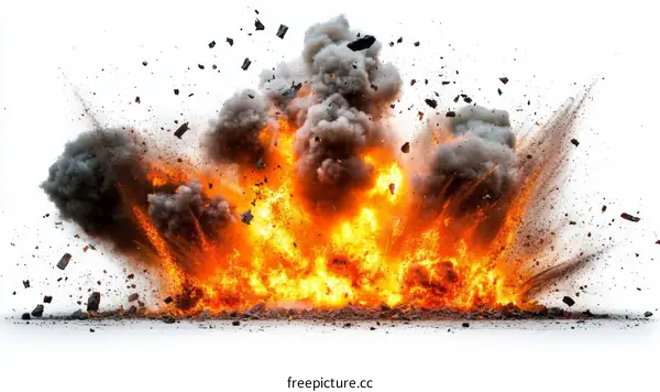 Explosion Impact with Debris and Smoke