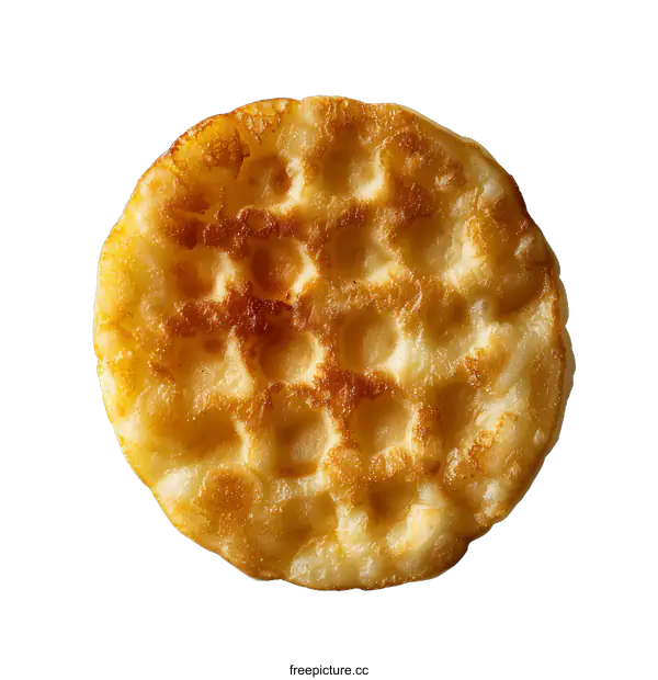 [Transparent Background PNG]Close-up image of a round waffle