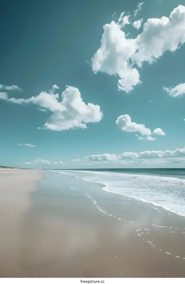 Beautiful Clouds Over Sandy Beach