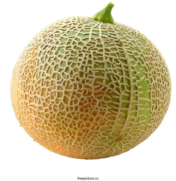 [Transparent Background PNG]Ripe Cantaloupe Melon Isolated