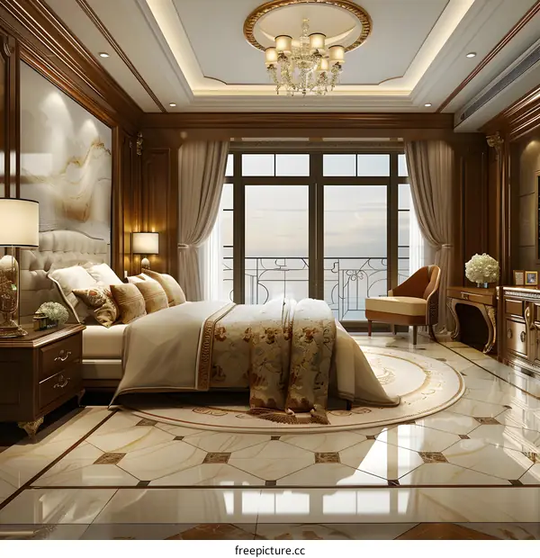 European-style luxury bedroom