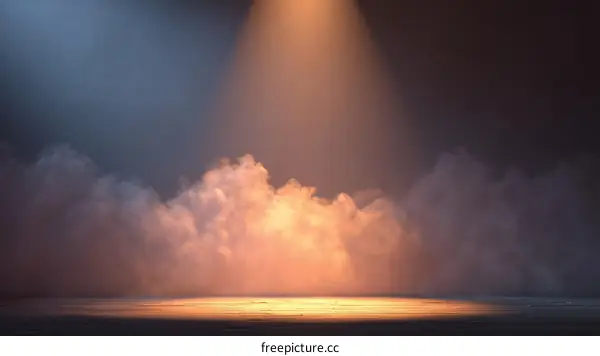 Spotlight Stage Background with Smoky Atmosphere