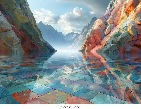 Vibrant Mountain Lake Reflection