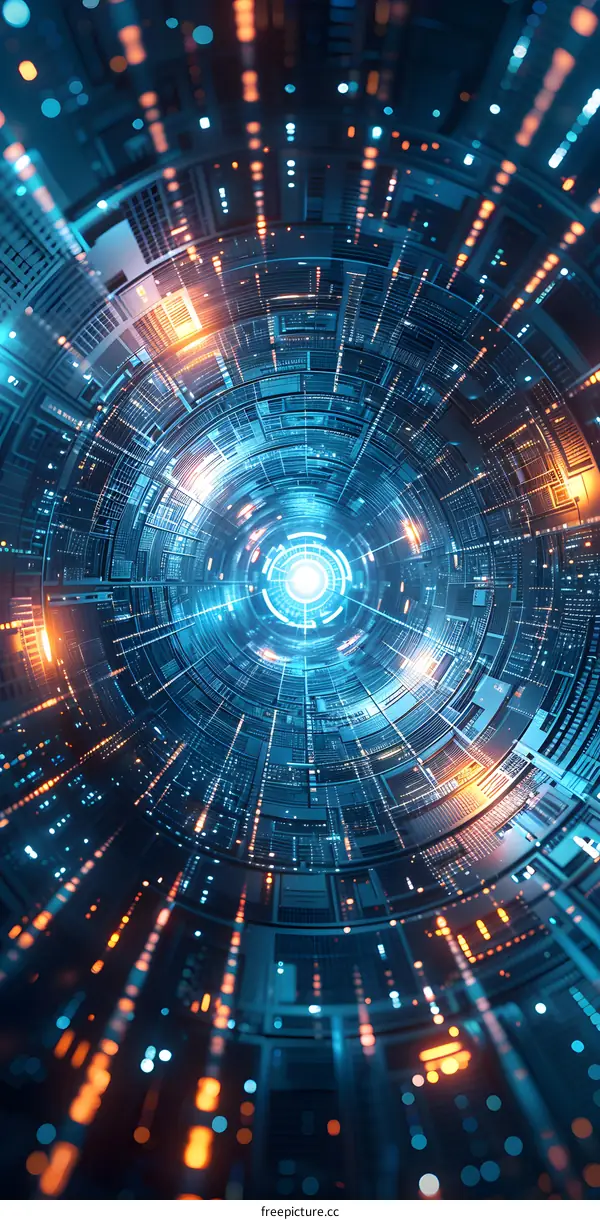 Futuristic Technology Tunnel