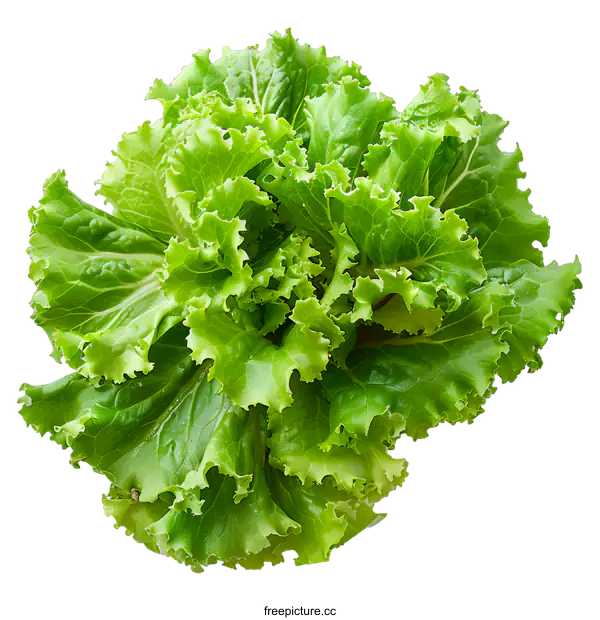 [Transparent Background PNG]Fresh green lettuce isolated on white background