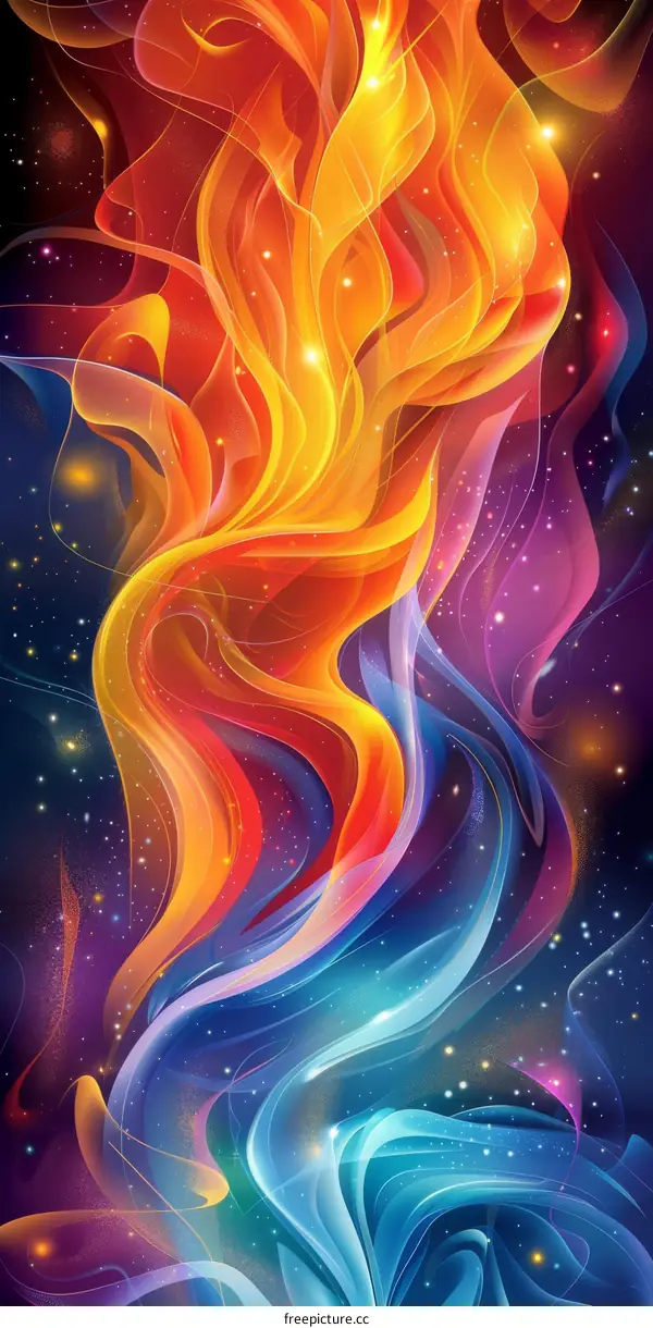 Cosmic Dance of Fire and Ice: A Celestial Symphony