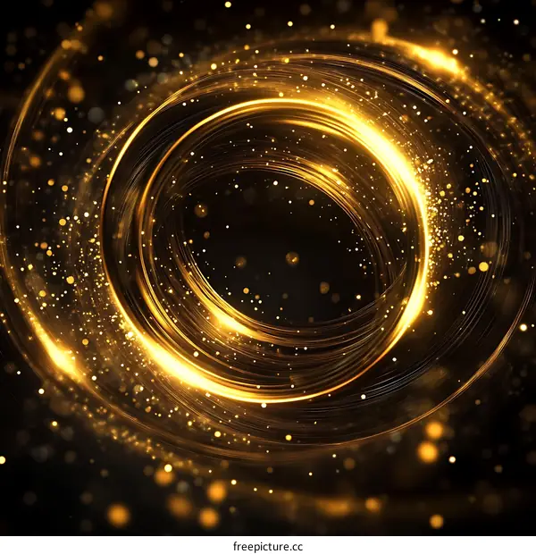 Golden Circular Abstract Background Design
