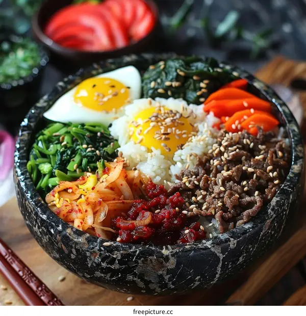 Korean Bibimbap: A Colorful and Flavorful Rice Bowl