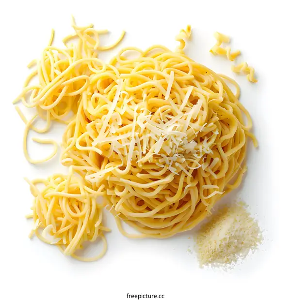 Spaghetti Pasta with Grated Cheese