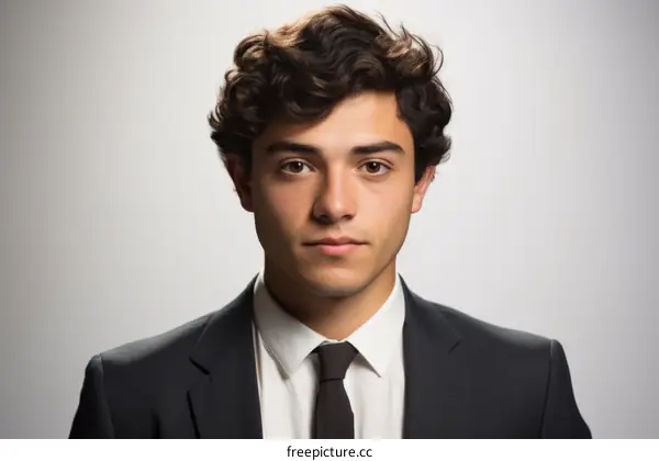 Portrait of a young professional man wearing a suit and tie
