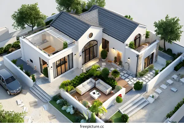 Modern minimalist villa