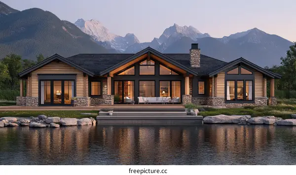 Modern Mountain Home by the Lake