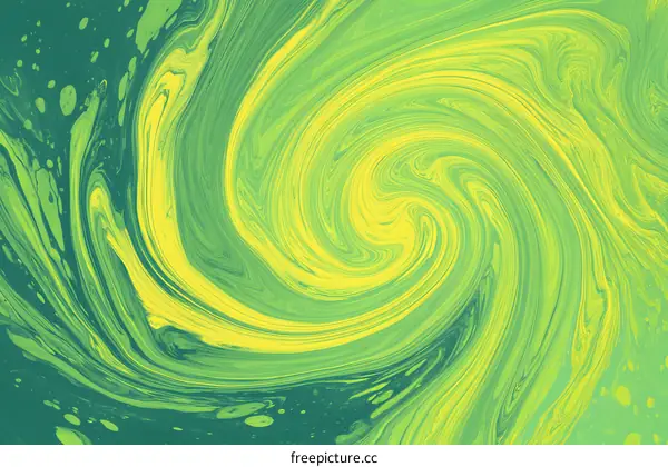 Abstract Art Colorful Swirling Liquid Painting