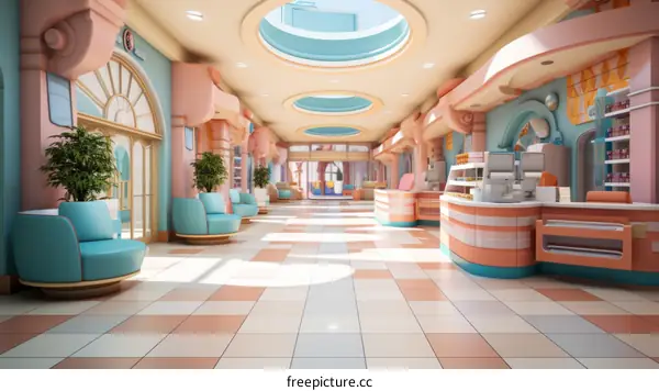 Retro Futurism Style Interior Design