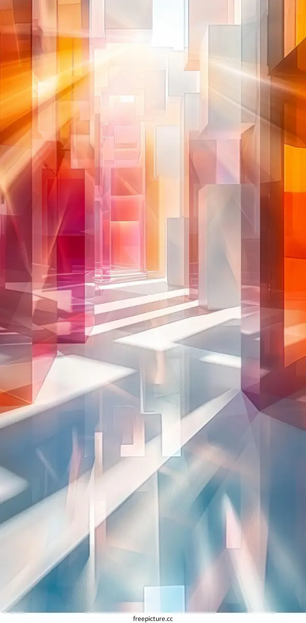 Vibrant Geometric Abstract Painting
