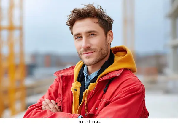 Construction Worker Portrait Outdoors