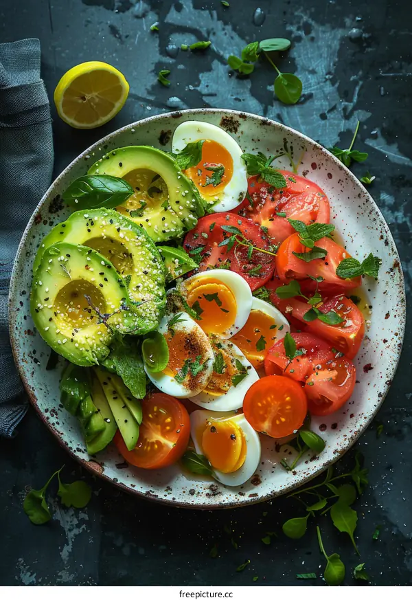 Avocado Tomato Egg Salad