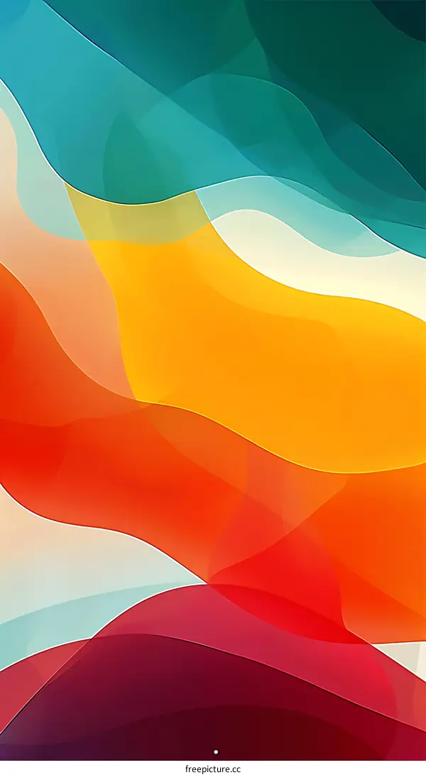 Abstract Background with Colorful Waves and Shapes