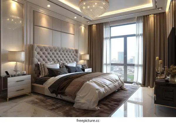 Luxury Bedroom Interior Design with City View