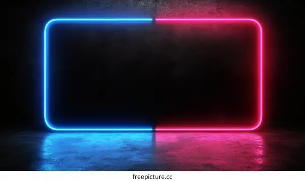 Neon Light Frame Abstract Background