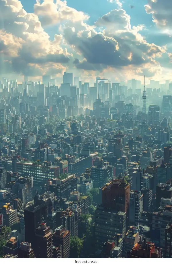 A Thriving Metropolis Showcasing Urban Development and Innovation