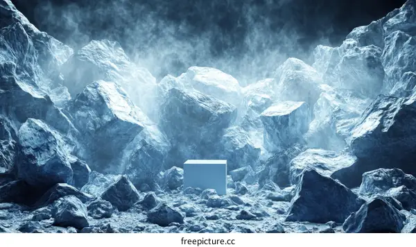 Icy Mountain Rocks Product Display