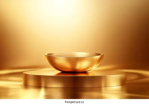Golden Bowl Display Stand Illustration