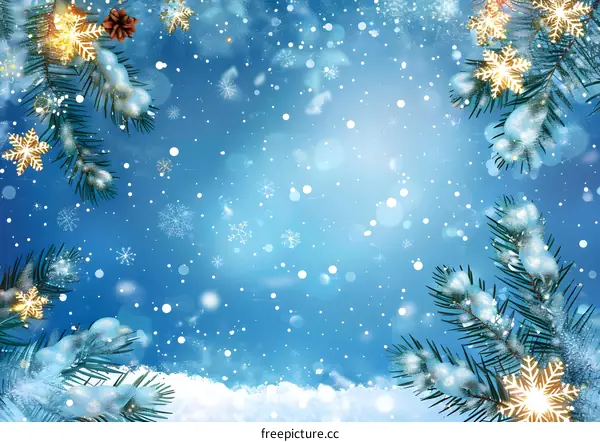 Christmas background with snowflakes