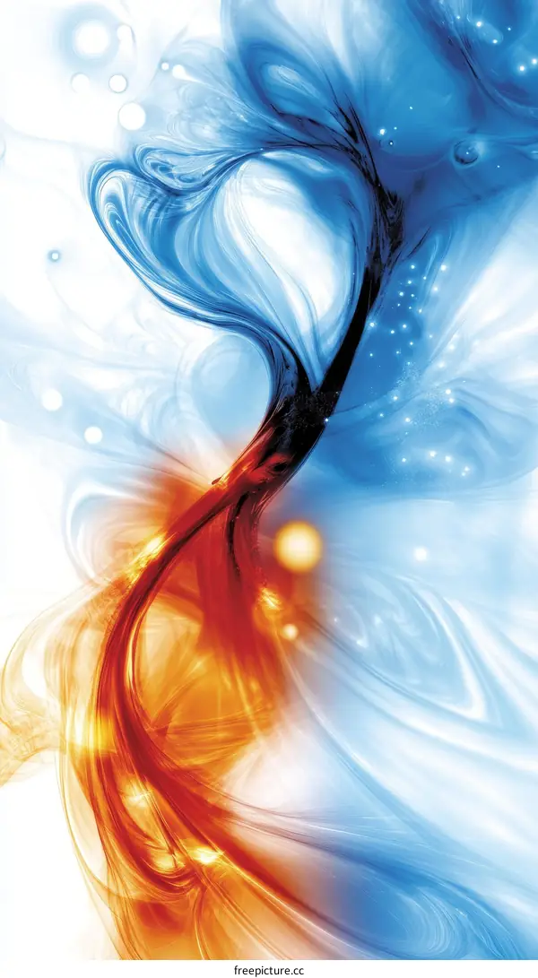 Abstract Art of Fire and Ice