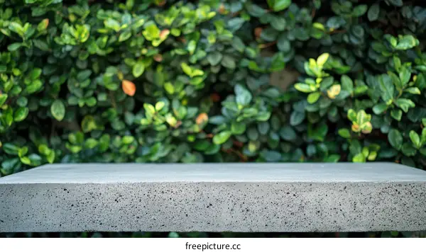 Empty Gray Concrete Table Top Outdoors
