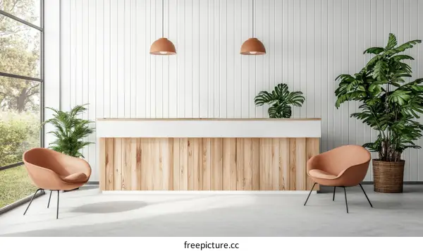 Modern Minimalist Reception Area Interior Design