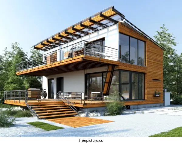 Modern Wooden House Exterior Design