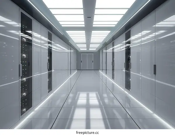Futuristic Technology Server Room