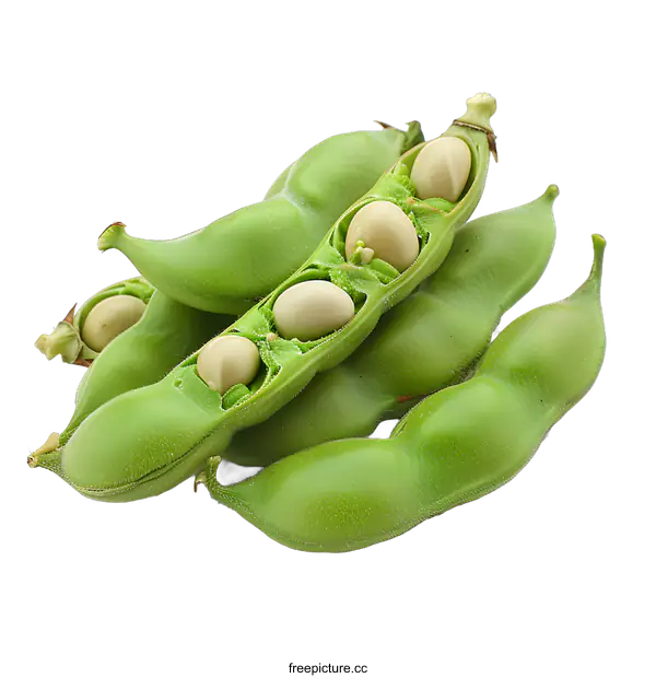 [Transparent Background PNG]Lima Beans on a White Background