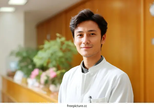 Asian Male Professional Portrait in Hospital