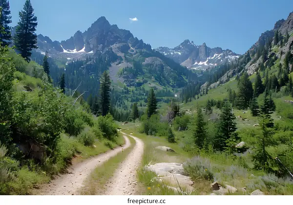 Mountain dirt road landscape