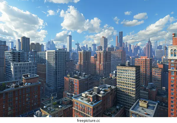 Captivating Cityscape with Soaring Skylines