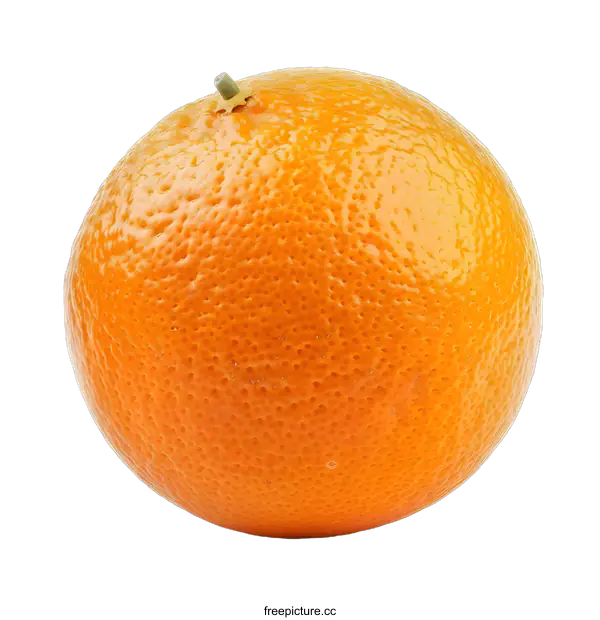 [Transparent Background PNG]Fresh Ripe Orange Fruit Isolated on White Background