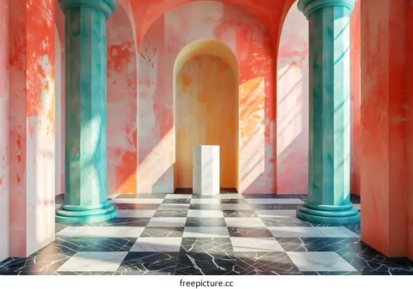 Geometry of Light and Shadows in an Architectural Space