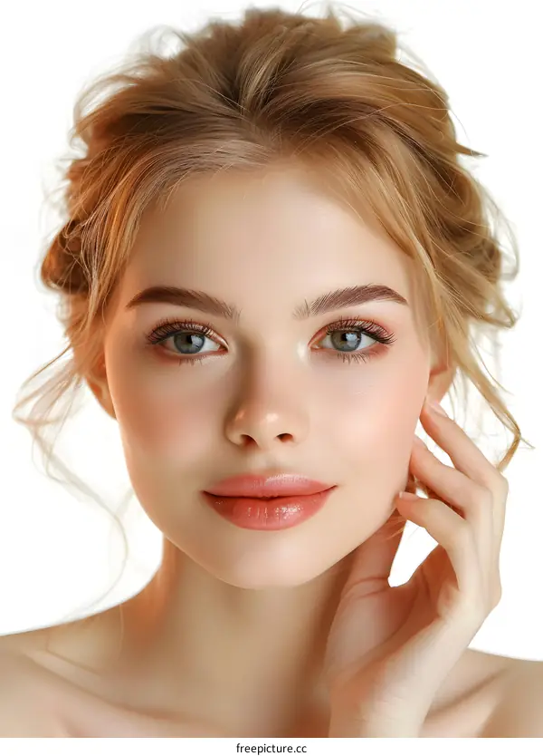 portrait of a beautiful blonde woman