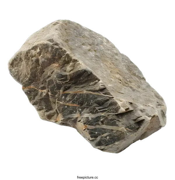 [Transparent Background PNG]Gray Stone Isolated on White Background