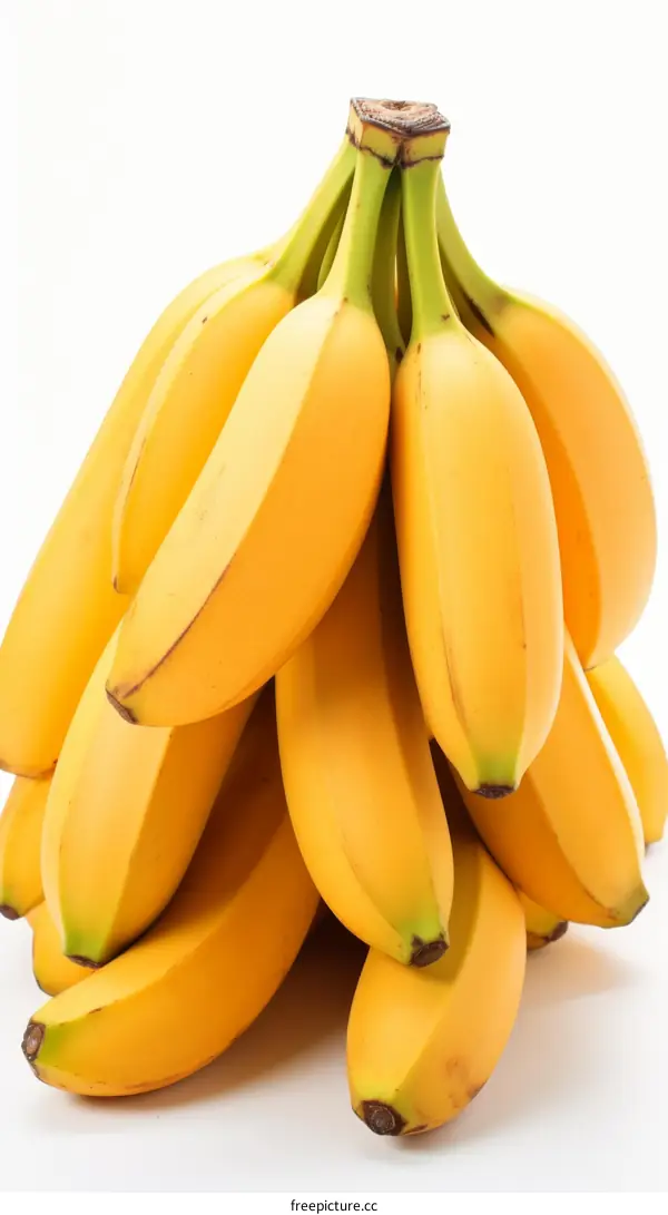 A bunch of ripe yellow bananas