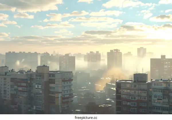 Cityscape in the haze