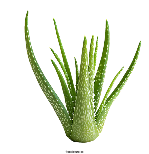 [Transparent Background PNG]Aloe Vera Plant Close-up Image