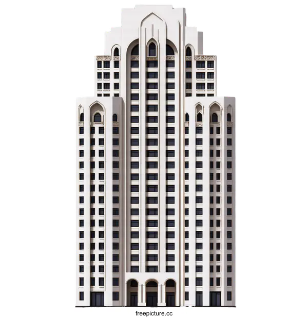 [Transparent Background PNG]Modern Architectural Design of a Tall Building