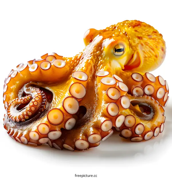 Octopus on White Background