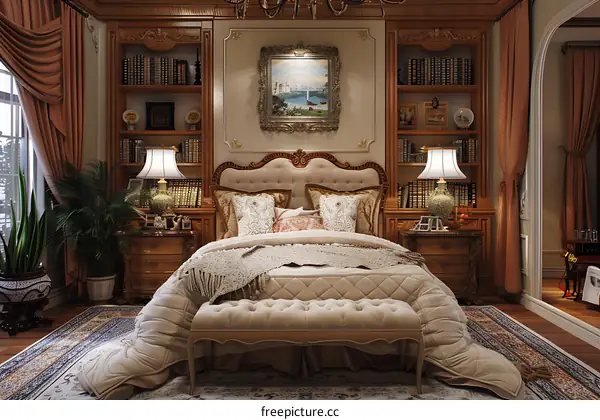 European-style luxury bedroom
