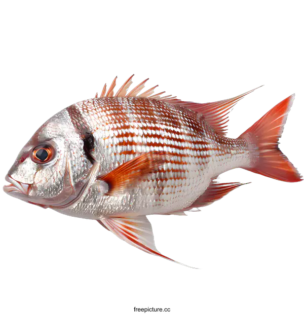 [Transparent Background PNG]Fresh Red Snapper Fish on White Background