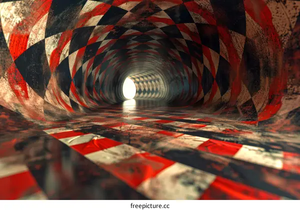 Checkered tunnel