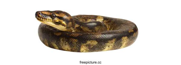 [Transparent Background PNG]Close-up of a Ball Python Snake